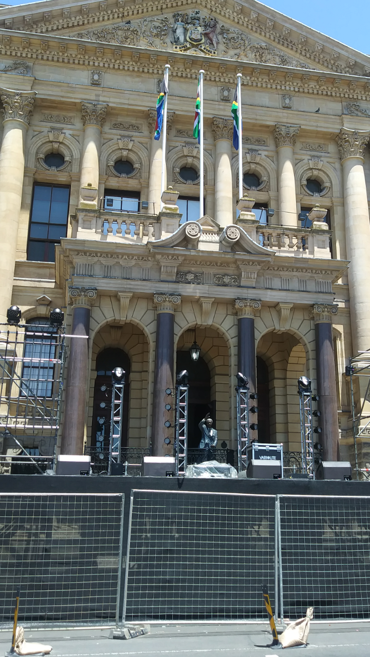 Welcome to Cape Town. Statue of Nelson Mandela