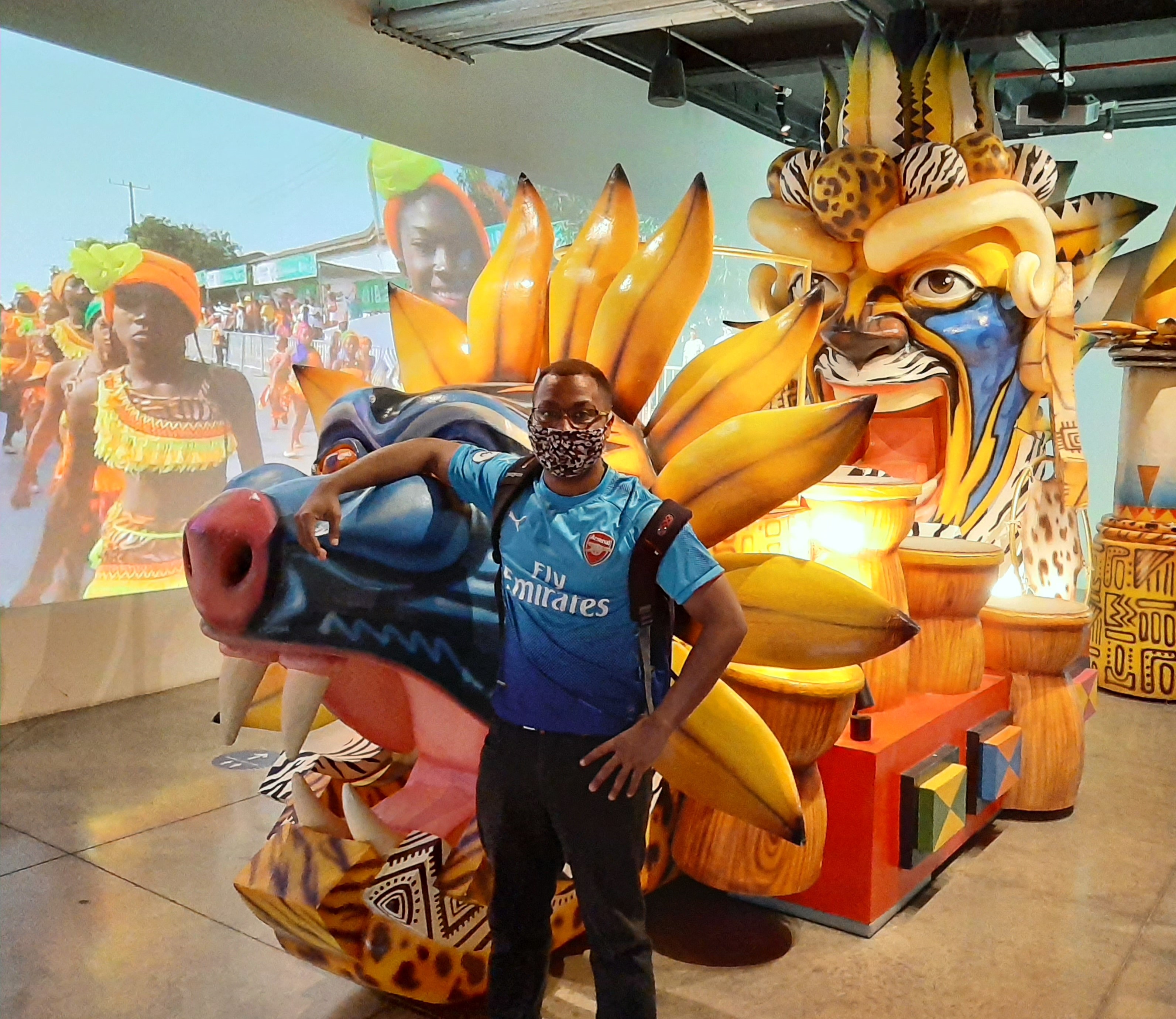 Me in the carnival museum by a float